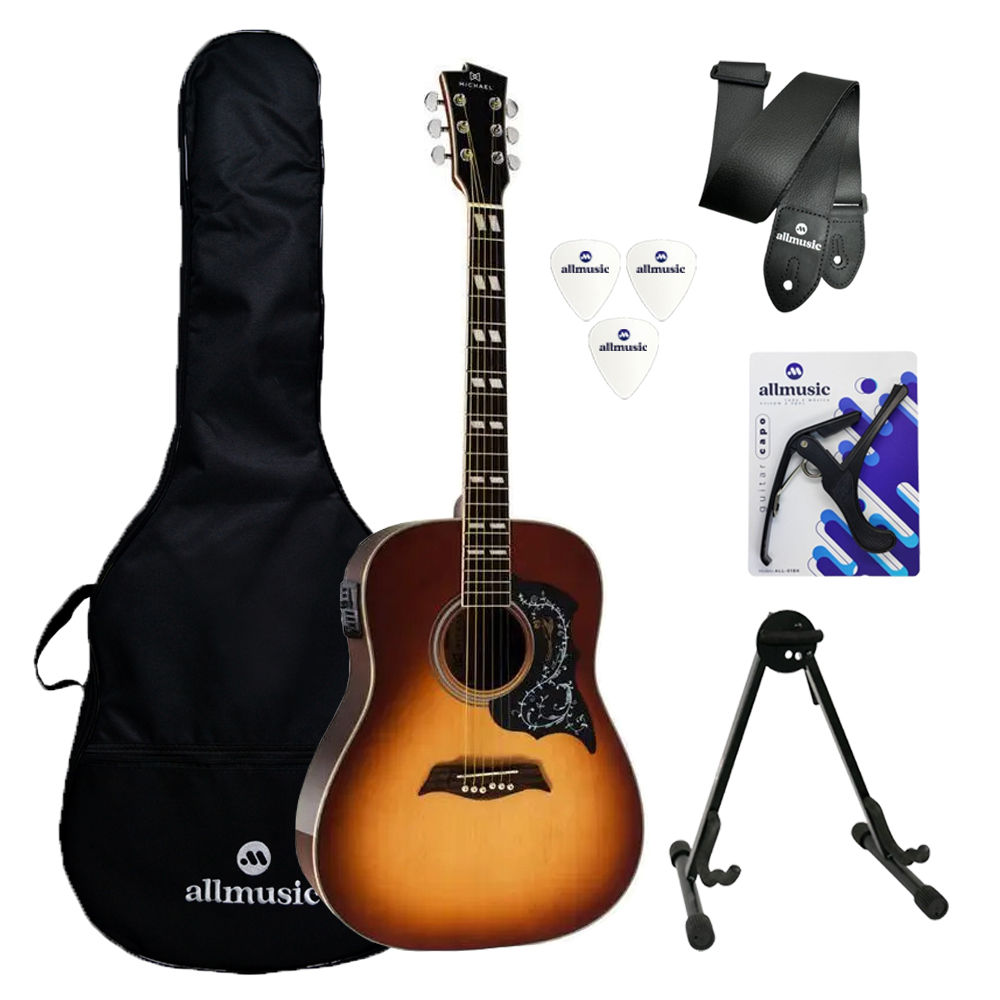 Kit Violão Michael Folk VM925DT VS Capa/Suporte/Acessórios - Imagem 3