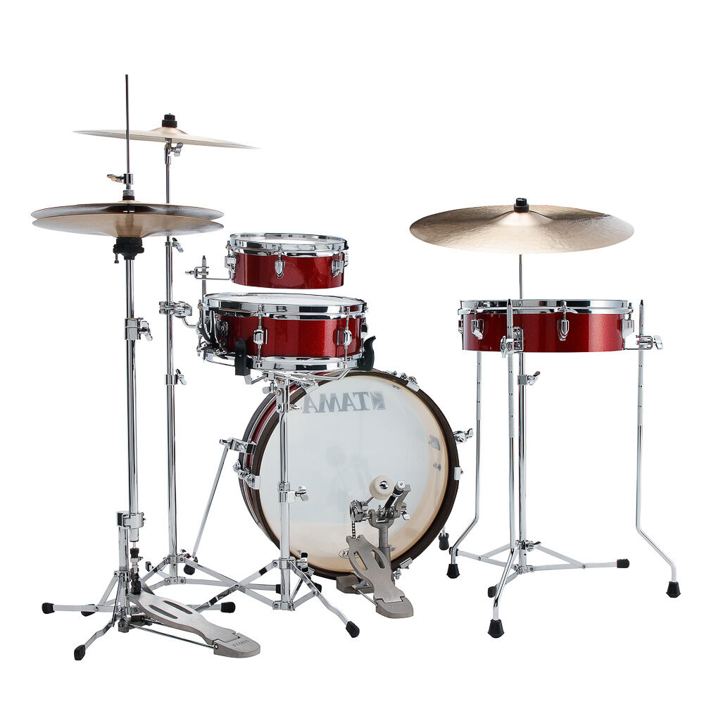 Bateria Shell Pack (4 Tambores) Vermelha Burnt Red Mist Tama Club-Jam Pancake LJK48P-BRM - Imagem 3