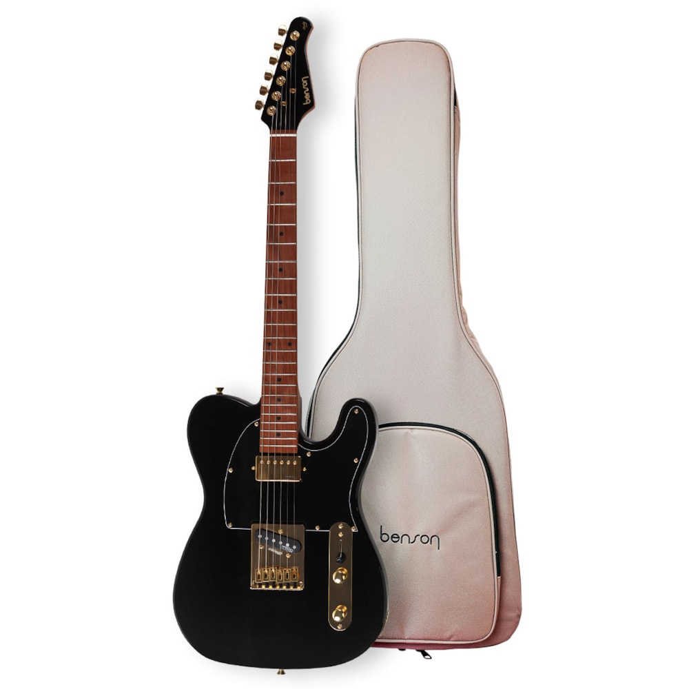 Guitarra Benson Tele Hardy 905 Black Gold C/Bag Deluxe