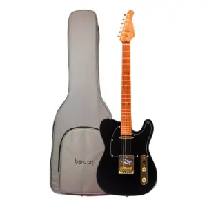 Guitarra Benson Tele Hardy 904 Black Gold C/ Bag Deluxe