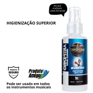 Orkestra Microfones Limpador de Instrumentos Musicais 120 ML