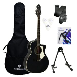 Kit Violão Tagima Rio Negro Preto Capa/Suporte/Acessórios