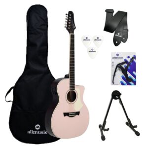 Kit Violão Tagima Rio Negro Pink Capa/Suporte/Acessórios