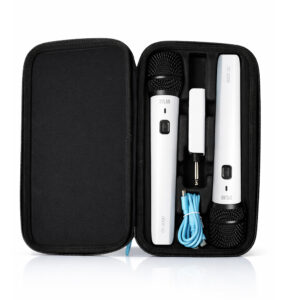 Microfone Sem Fio Duplo Dylan DC-2000 Receptor Portátil