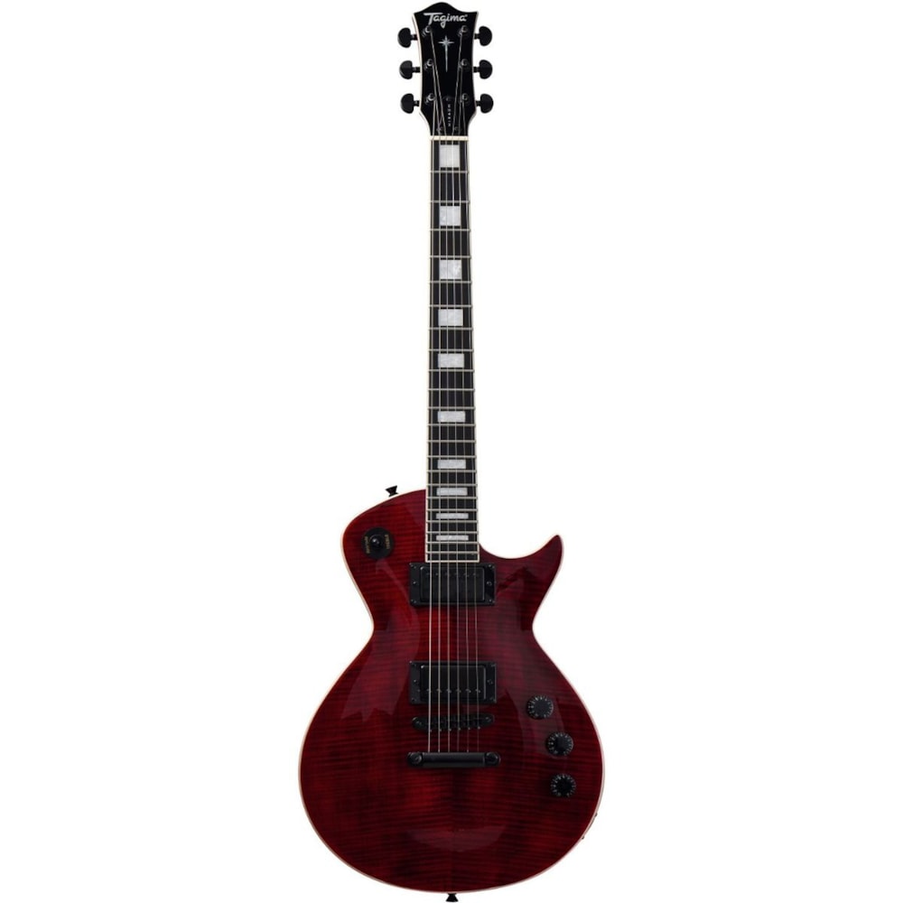 Guitarra Tagima Almach HH Flamed Maplel Transparent Red TRD - Imagem 2