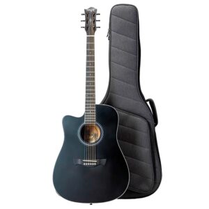 Violão Tagima Sunset Black Open Pore Canhoto Folk Aço C/ Bag
