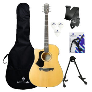 Kit Violão Tagima Andes Canhoto NTABS Aço + Capa +Acessórios
