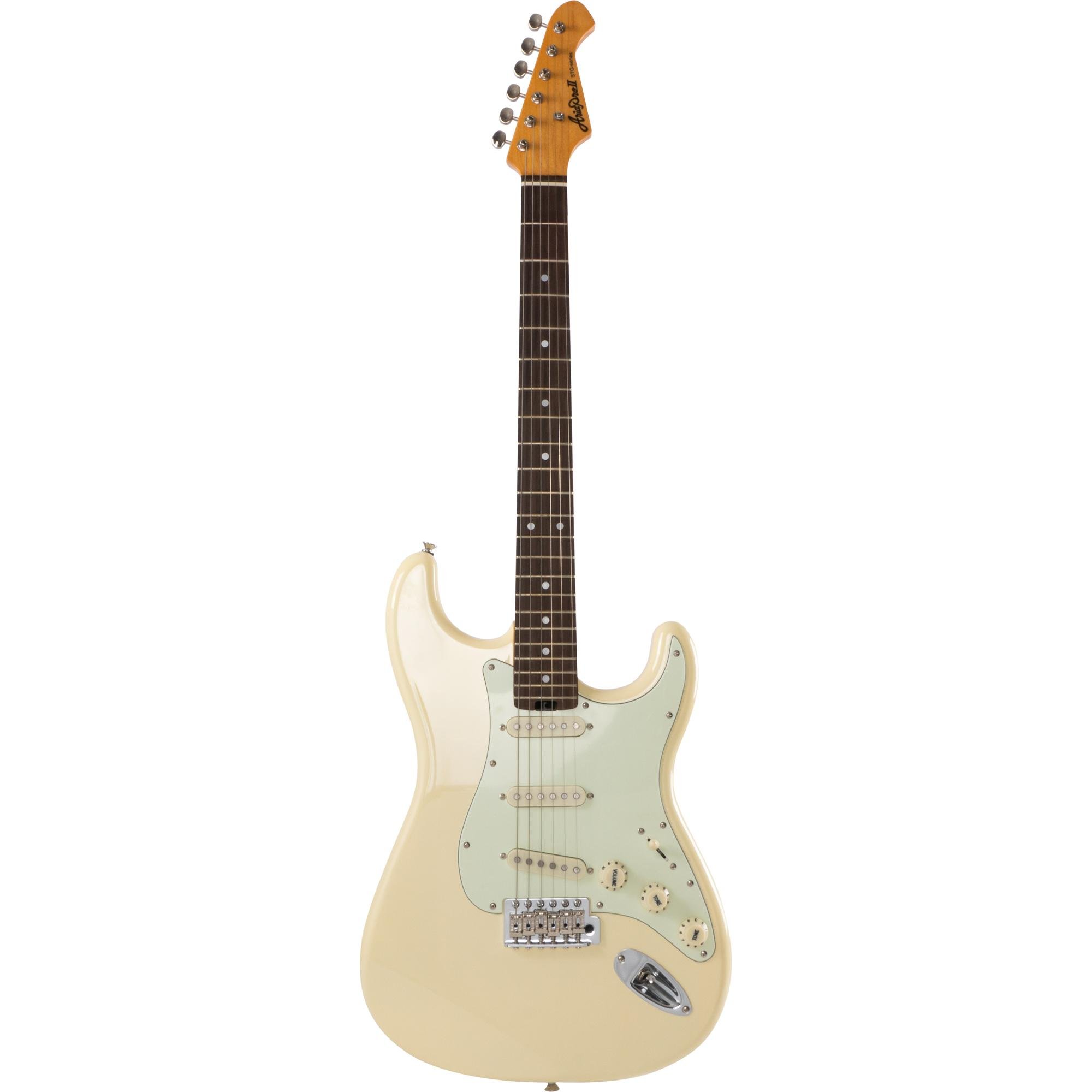 Kit Guitarra Aria Pro II STG-62 Vintage White + Acessórios - Imagem 2