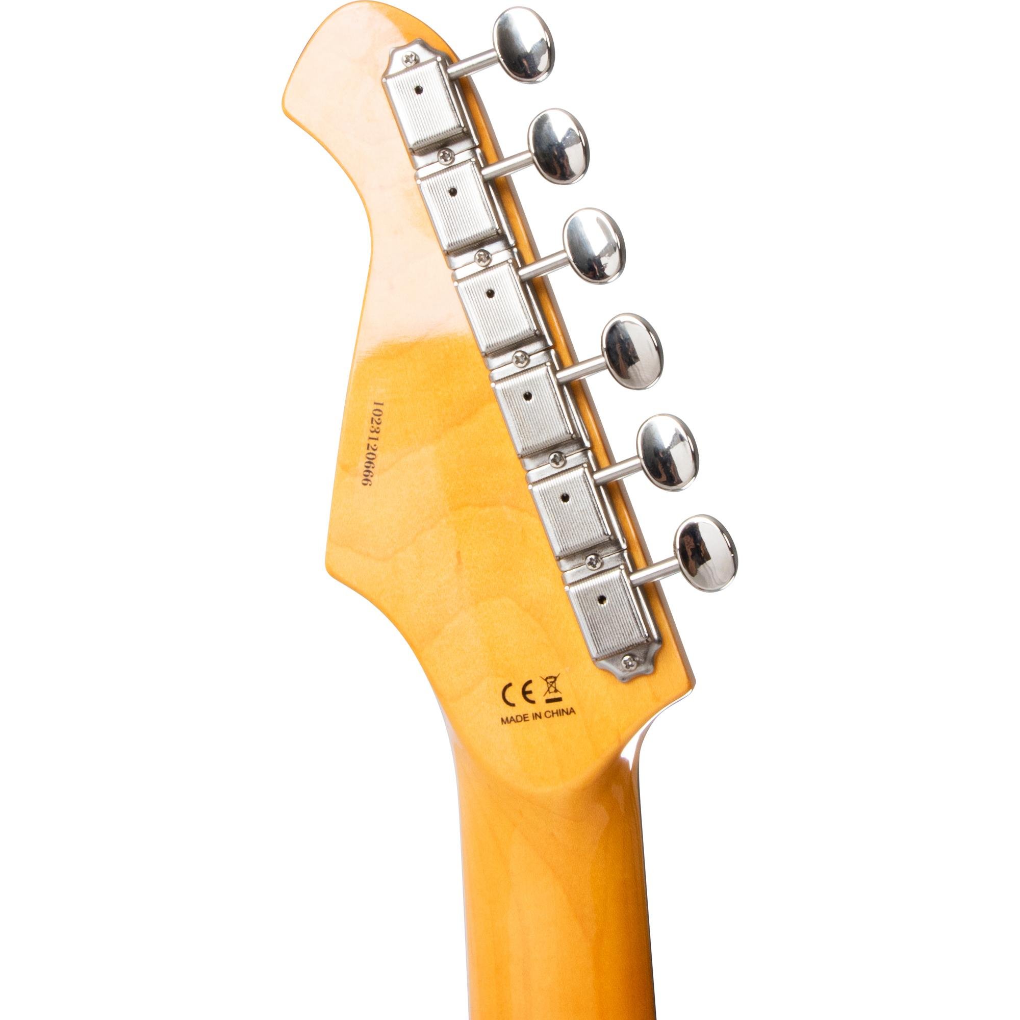 Kit Guitarra Aria Pro II STG-62 3 Tone Sunburst + Acessórios - Imagem 11