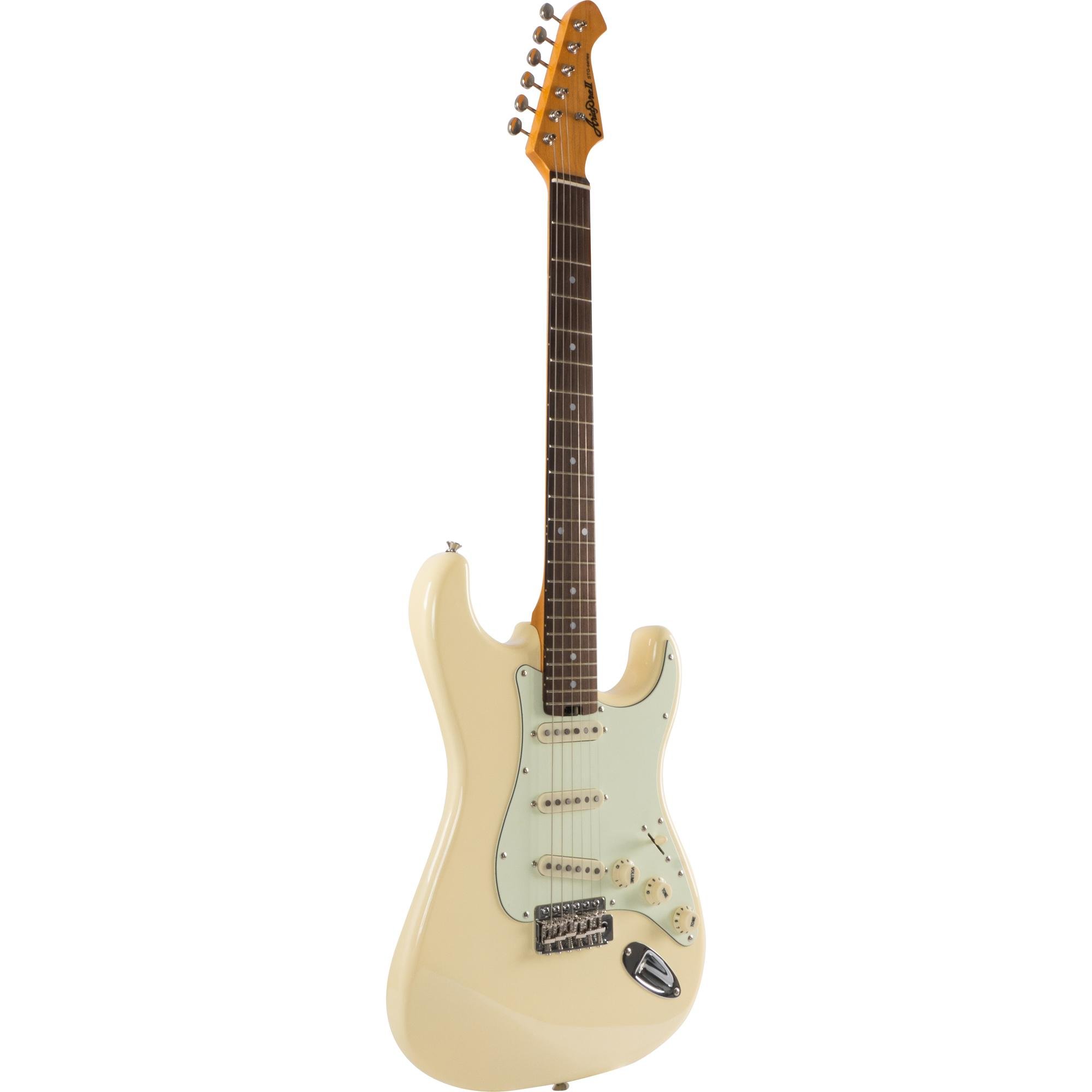 Kit Guitarra Aria Pro II STG-62 Vintage White + Acessórios - Imagem 3