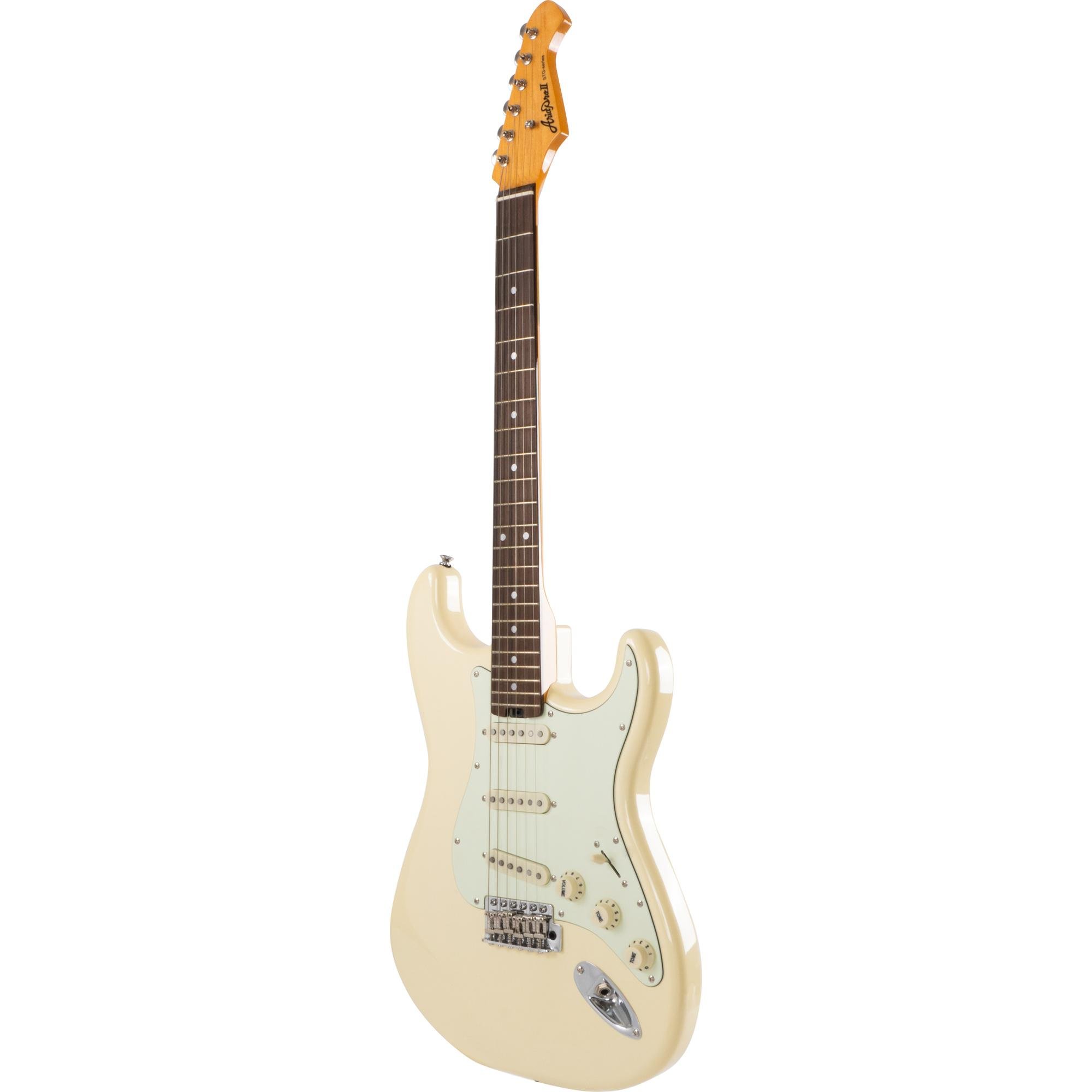 Kit Guitarra Aria Pro II STG-62 Vintage White + Acessórios - Imagem 4