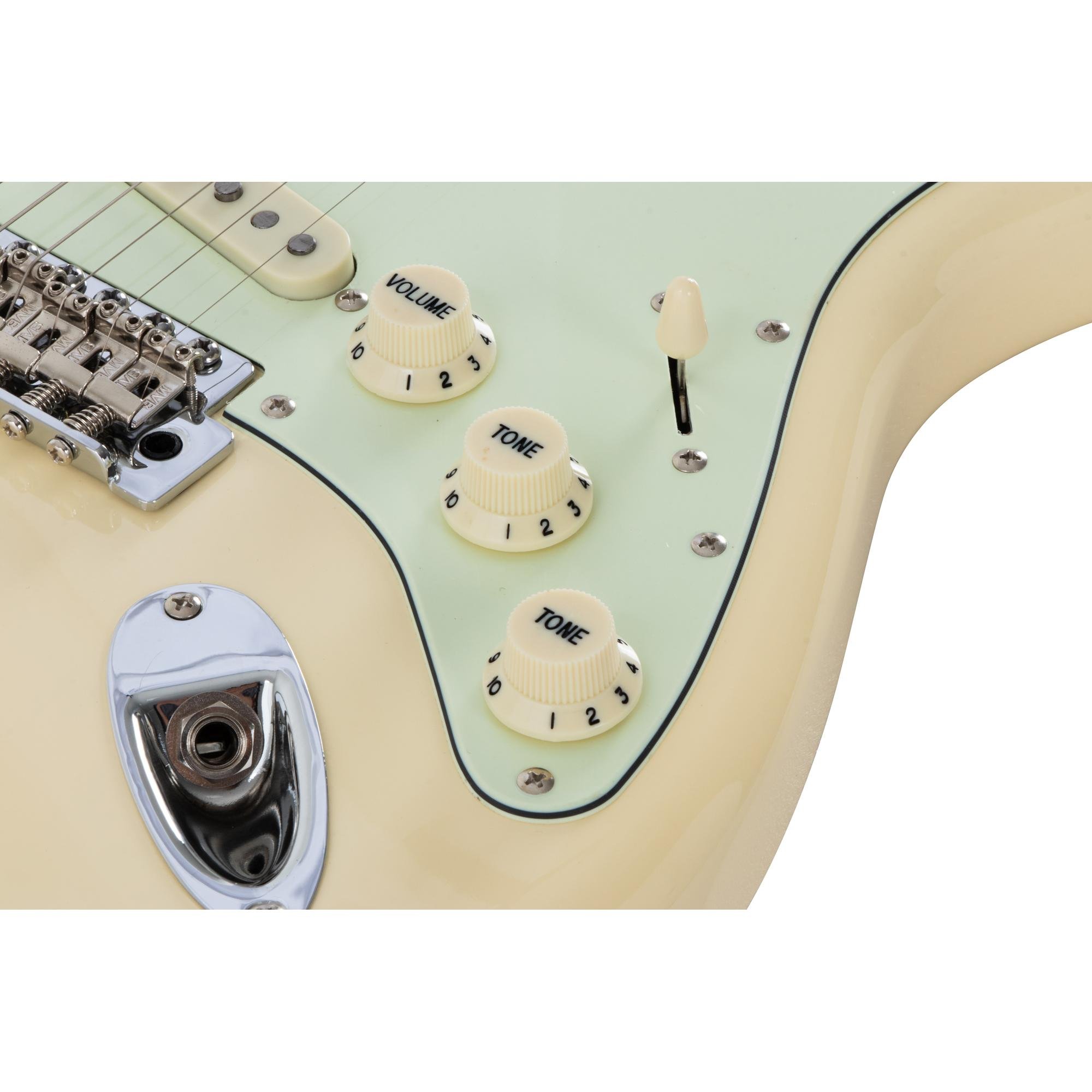 Kit Guitarra Aria Pro II STG-62 Vintage White + Acessórios - Imagem 8