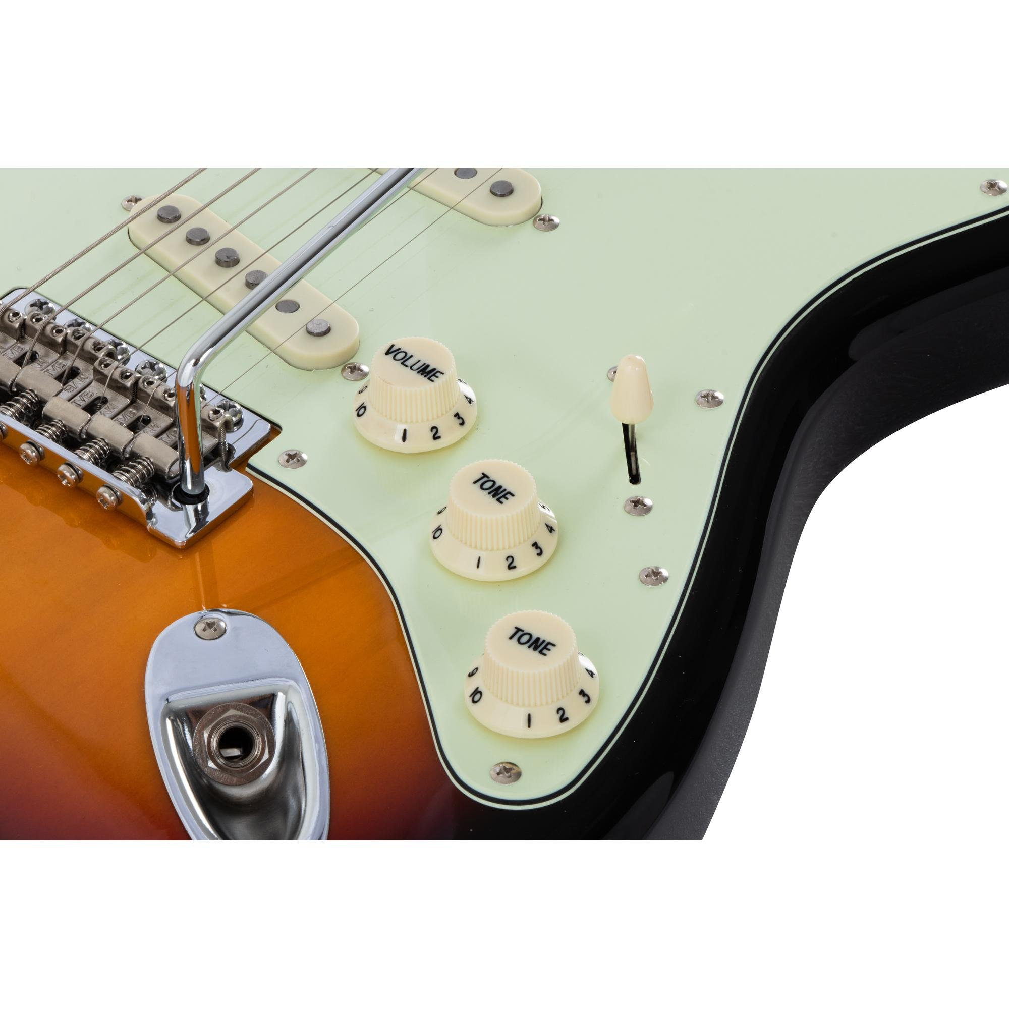 Kit Guitarra Aria Pro II STG-62 3 Tone Sunburst + Acessórios - Imagem 8
