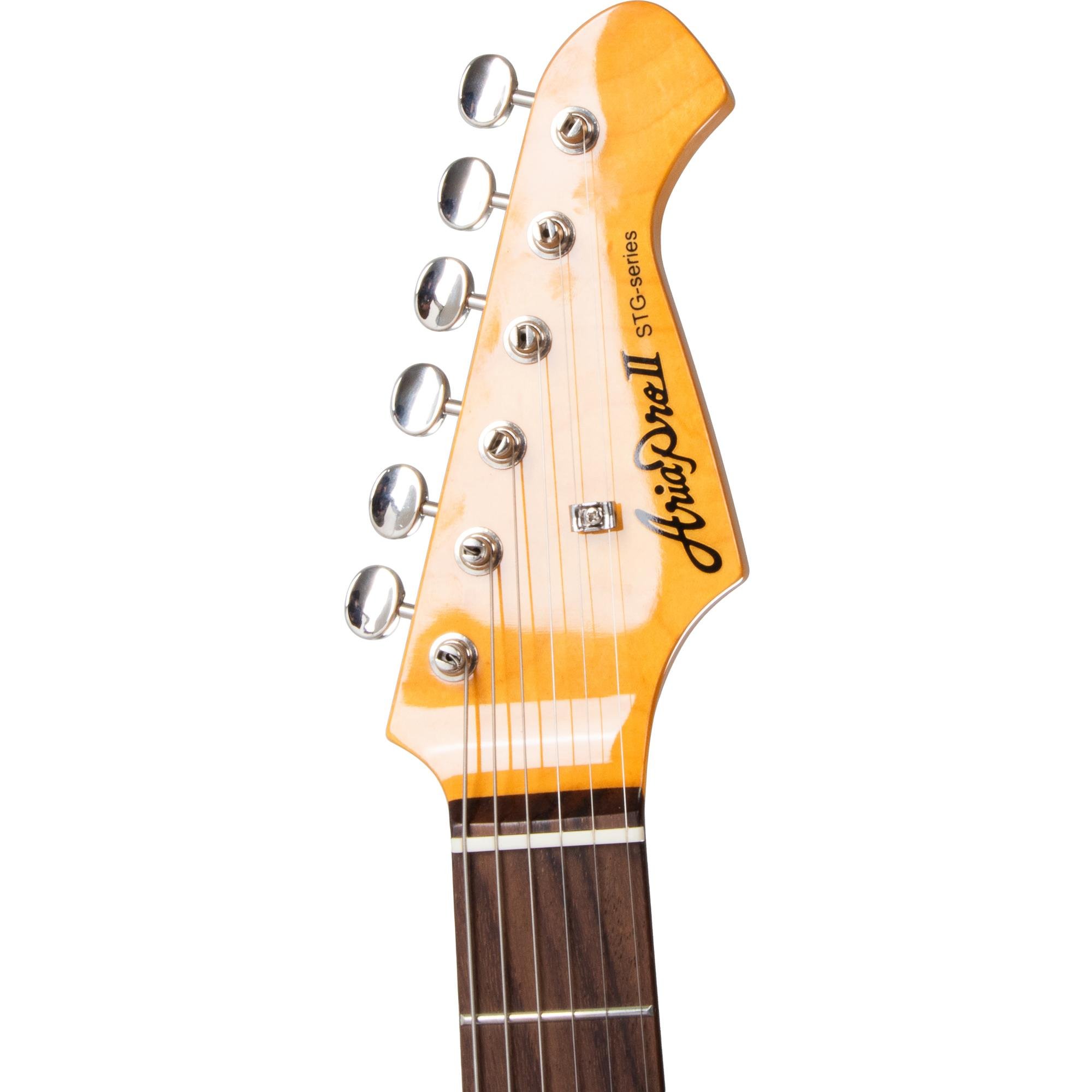 Kit Guitarra Aria Pro II STG-62 3 Tone Sunburst + Acessórios - Imagem 10