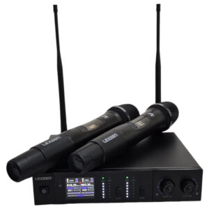 Microfone Sem Fio Duplo Lexsen NXS902HT2 Supercardioíde Preto