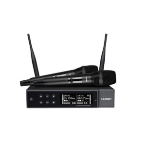 Microfone Sem Fio Duplo Lexsen NXS702BK HT2 Dinâmico C/Case