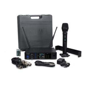 Microfone Sem fio Dylan QS-8 UHF Com Talk Back 600MHZ + Case